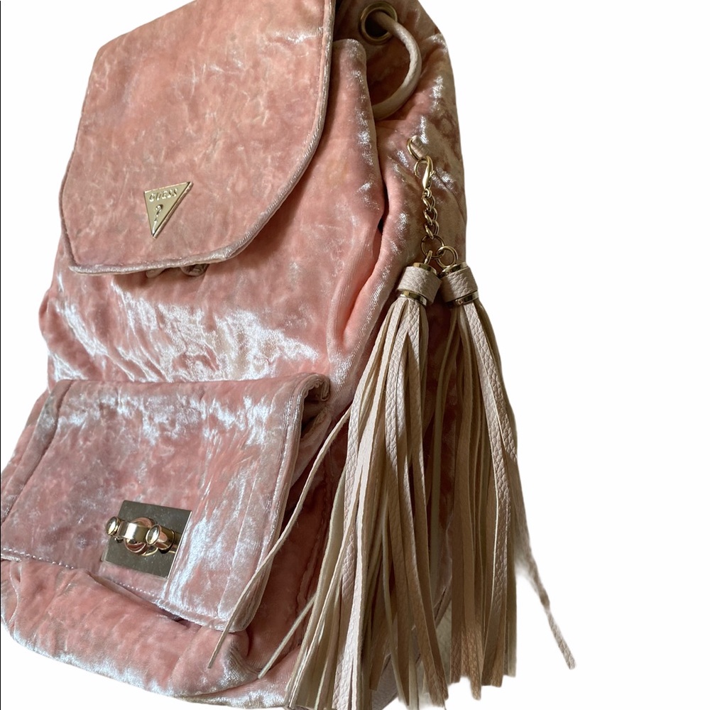 Guess Pink Velvet Backpack - Picture 2 of 4